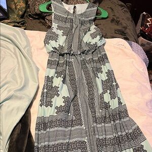 London Times Black and White Maxi Dress